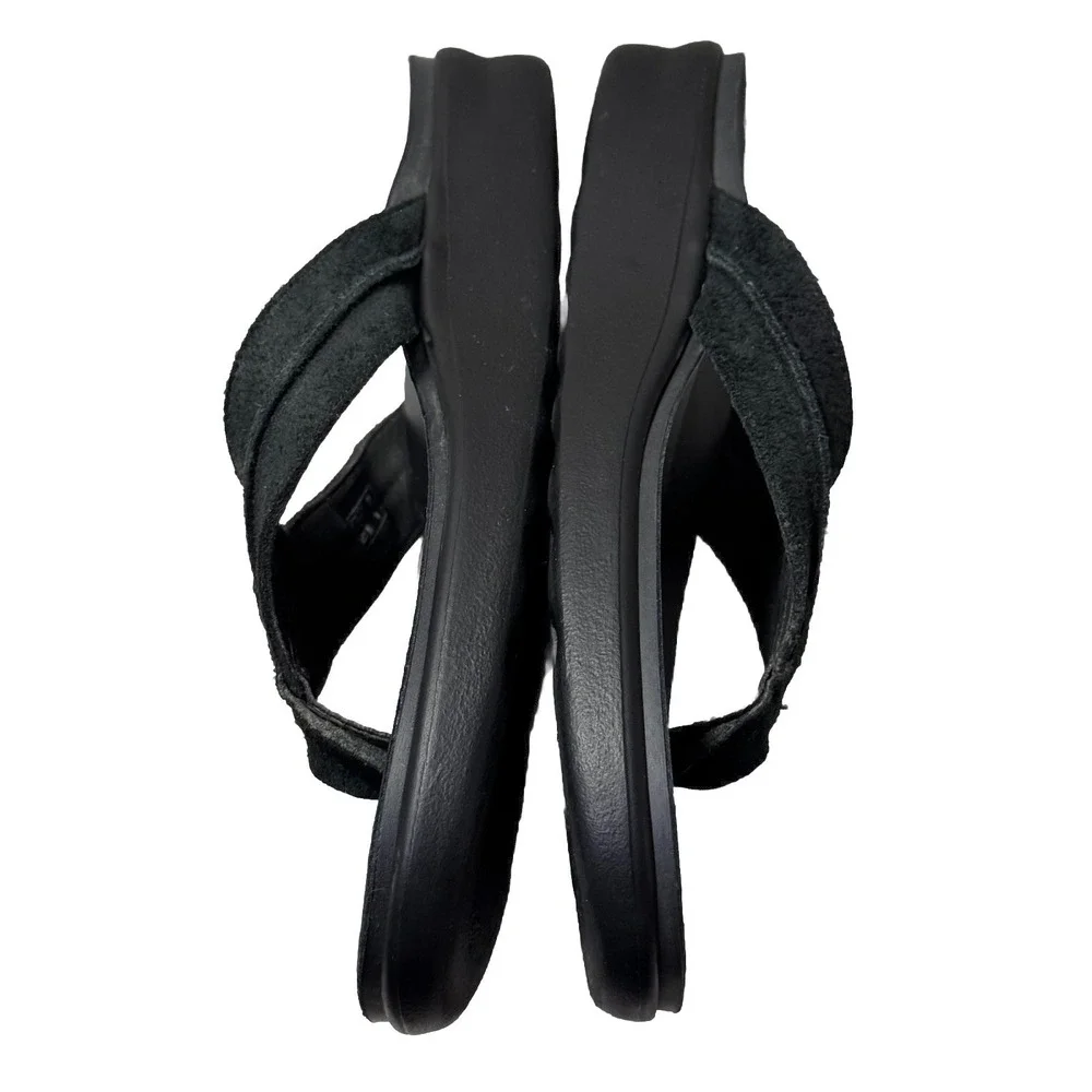 SAS Men's Escape Leather Thong Sandals Size 11 M Black Tripad Comfort Flip Flops